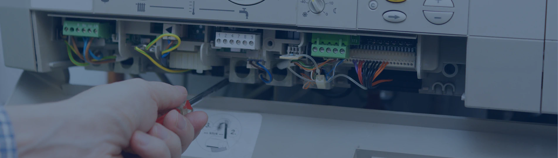 close up shot gas furnace